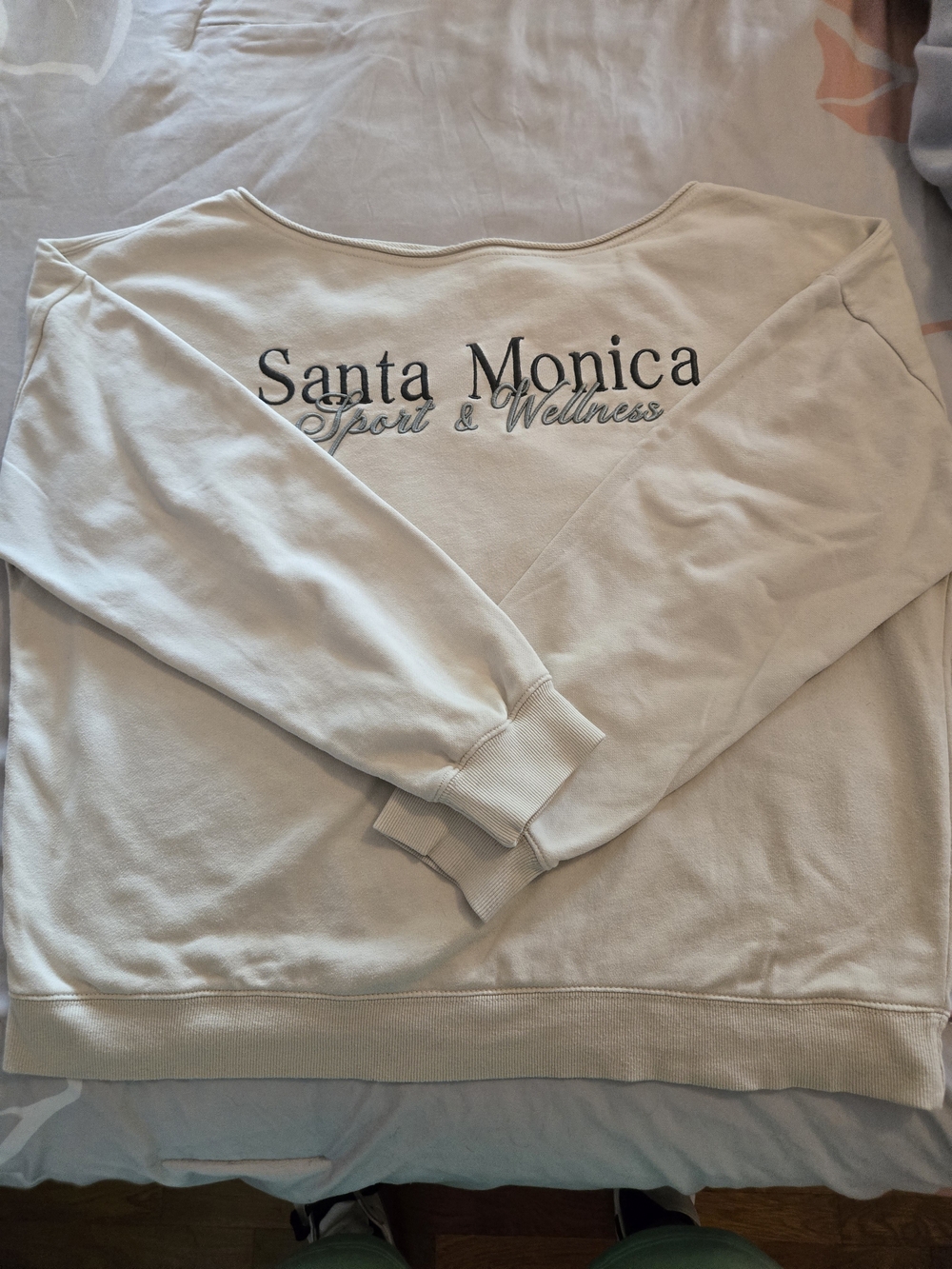 Garage Cream Off-the-Shoulder Santa Monica Sweater Women Sz. L